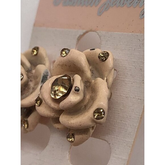 Floral Fashion Jewelry Stud Earrings With Rhinestones For Women Fashion Jewelry - Picture 2 of 5